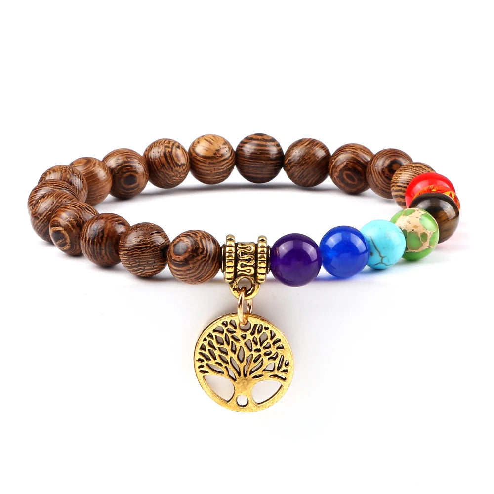 Bracelet perles Chakra - Unisexe