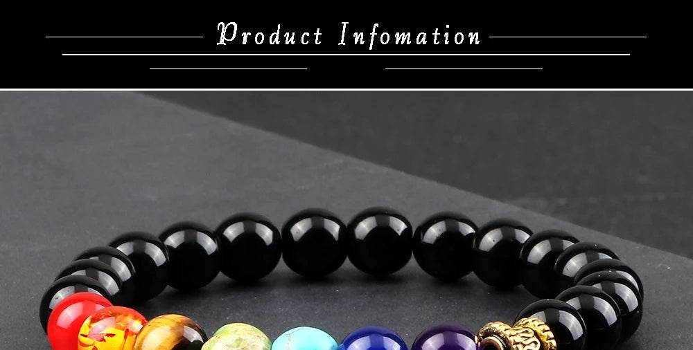 Bracelet perles Chakra - Unisexe