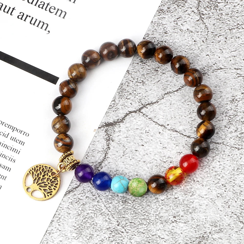 Bracelet perles Chakra - Unisexe
