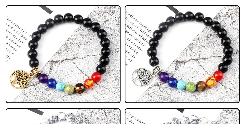Bracelet perles Chakra - Unisexe