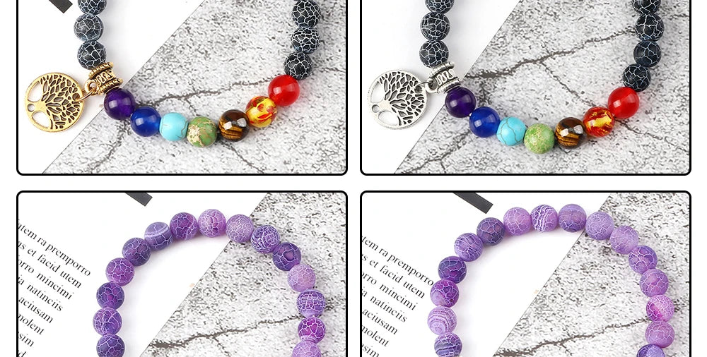 Bracelet perles Chakra - Unisexe
