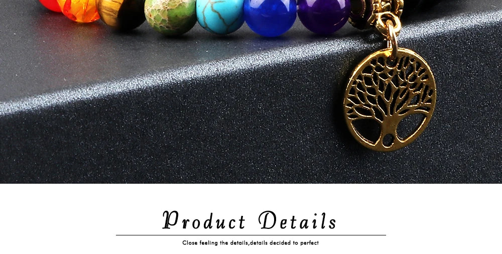Bracelet perles Chakra - Unisexe