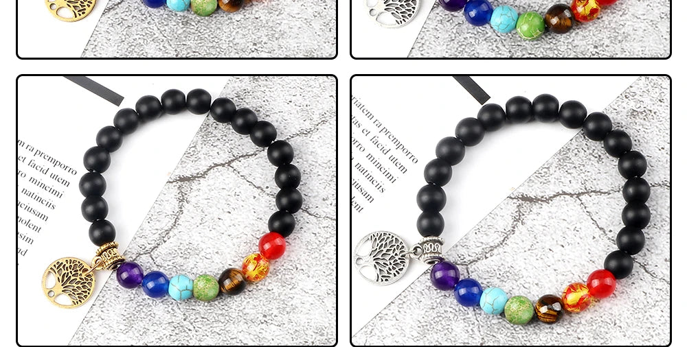 Bracelet perles Chakra - Unisexe