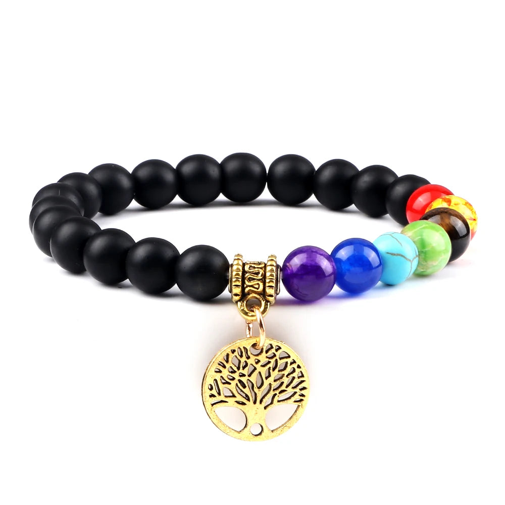 Bracelet perles Chakra - Unisexe