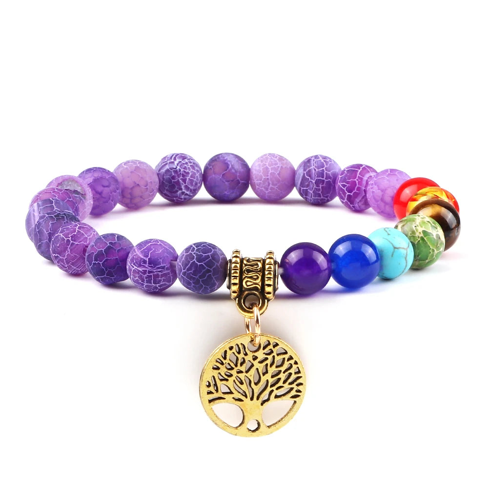 Bracelet perles Chakra - Unisexe