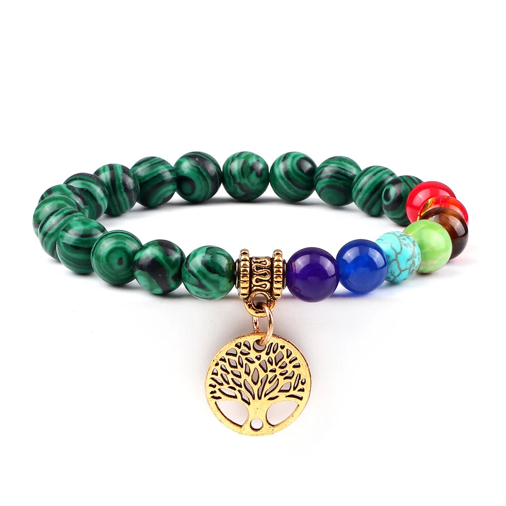 Bracelet perles Chakra - Unisexe