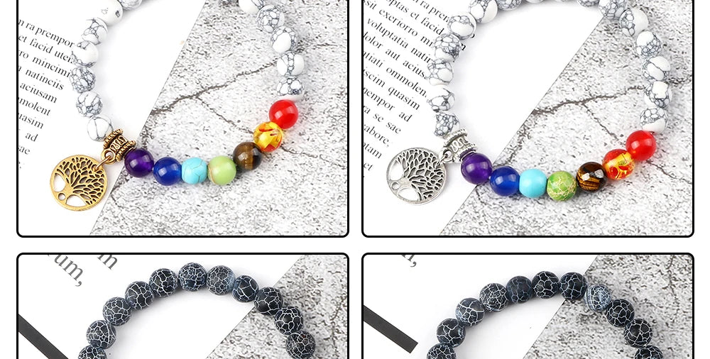 Bracelet perles Chakra - Unisexe