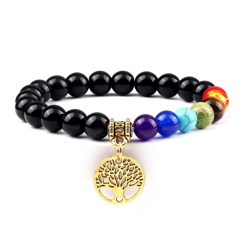 Bracelet perles Chakra - Unisexe