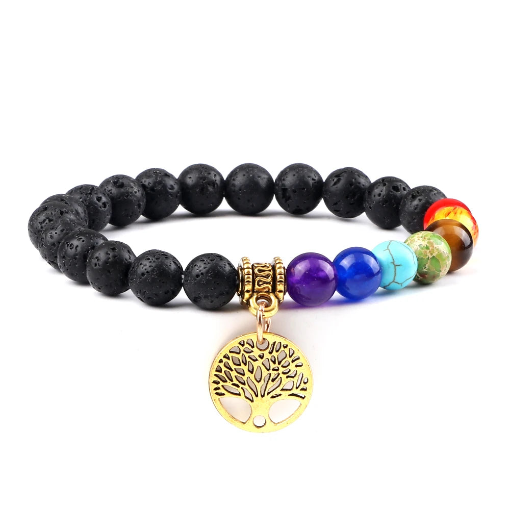 Bracelet perles Chakra - Unisexe