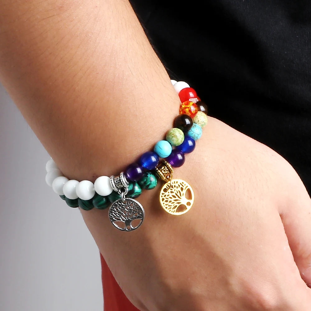 Bracelet perles Chakra - Unisexe