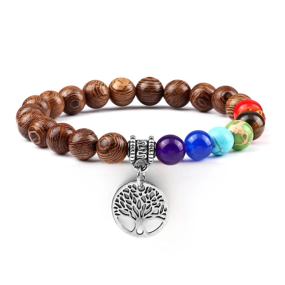 Bracelet perles Chakra - Unisexe