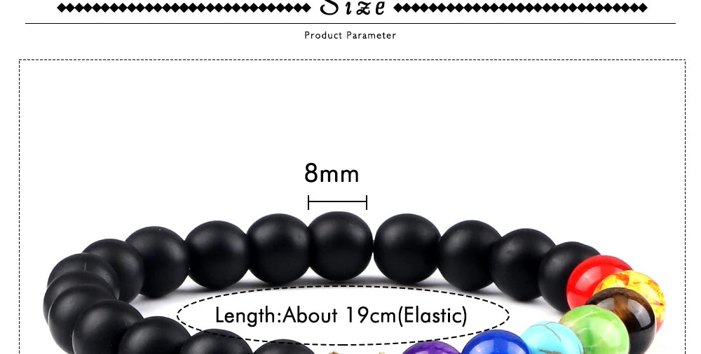 Bracelet perles Chakra - Unisexe