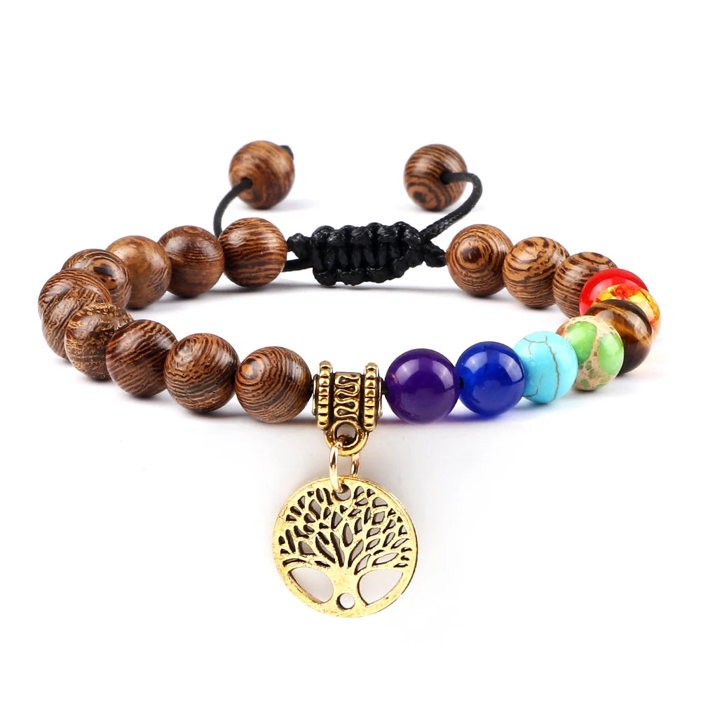 Bracelet perles Chakra - Unisexe