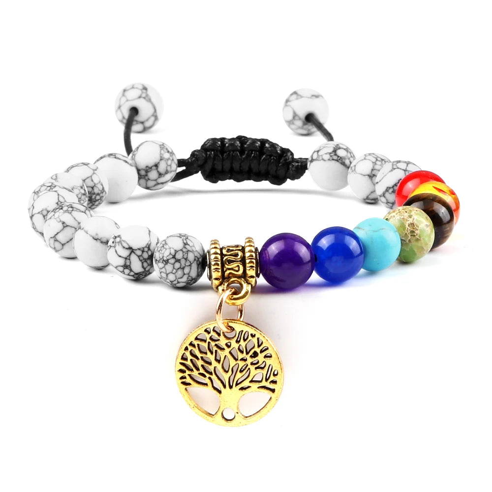 Bracelet perles Chakra - Unisexe