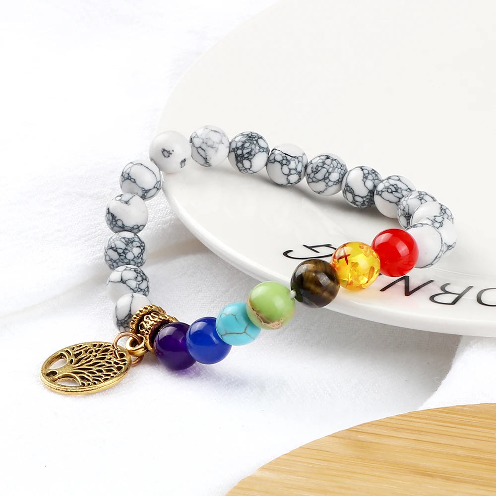 Bracelet perles Chakra - Unisexe