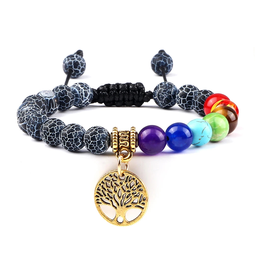 Bracelet perles Chakra - Unisexe