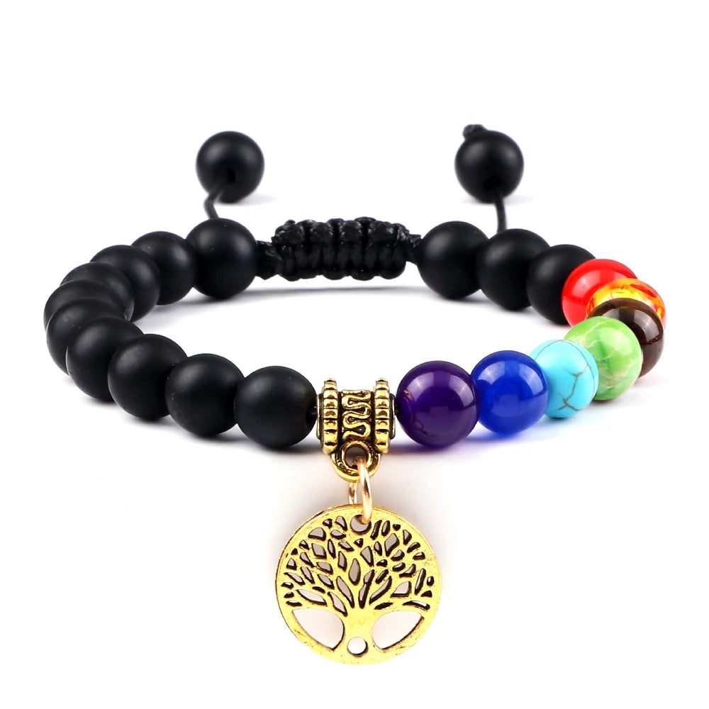 Bracelet perles Chakra - Unisexe