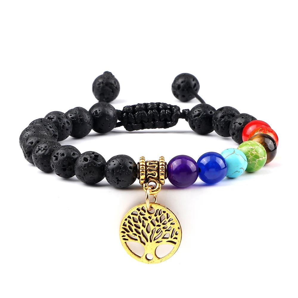 Bracelet perles Chakra - Unisexe