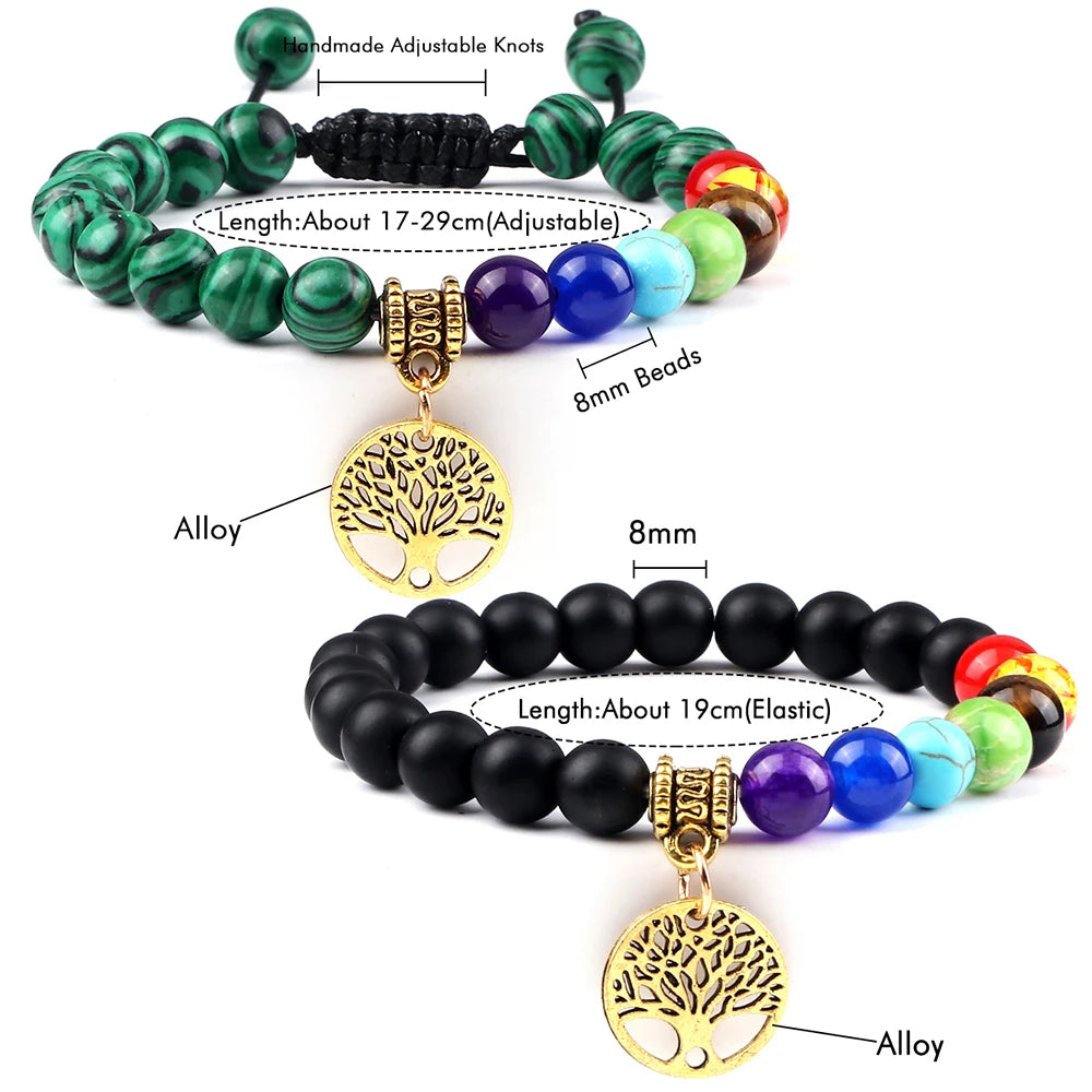 Bracelet perles Chakra - Unisexe